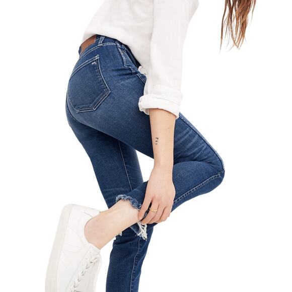 Madewell Jeans Slim Straight Jeans Raw-Hem Edition 27T - Picture 4 of 14